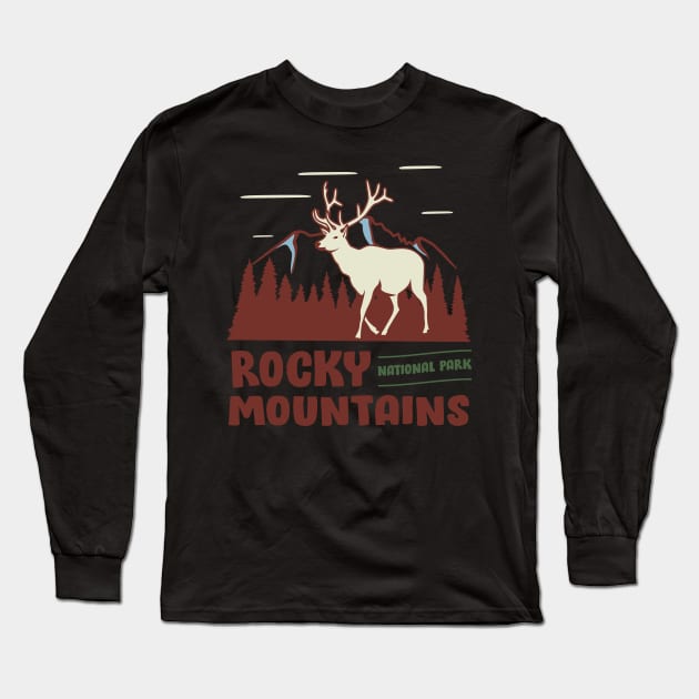 Rocky Mountains National Park Long Sleeve T-Shirt by Terrybogard97